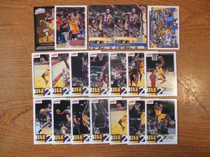 lot 50 image: (19) Kobe Bryant Basketball Card Lot