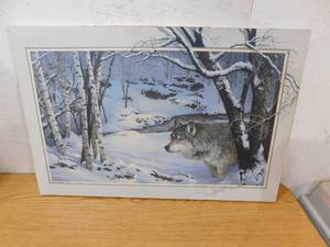 lot 107 image: Lawrence Mcbee Canvas Print of Wolf from 1995