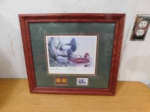 lot 113 image: Grand Bay Gang Water Fowel Framed Signed Print, James Partee