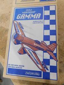 lot 117 image: 1995 Ertl Diecast Metal Airplane Bank - 1932 Northrop Gamma Bud Light - F241 With Original Box