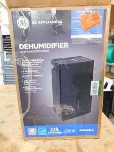 lot 146 image: GE  50 pt. Dehumidifier with Built-in Pump for Basement, Garage or Wet Rooms up to 4500 sq. ft. in Grey, ENERGY STAR