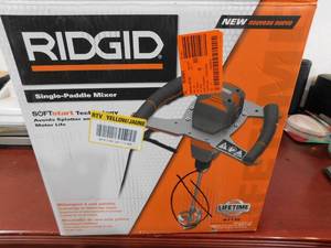 lot 197 image: RIDGID  Single-Paddle Mixer