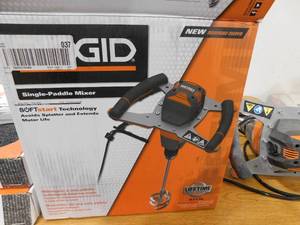 lot 196 image: RIDGID  Single-Paddle Mixer