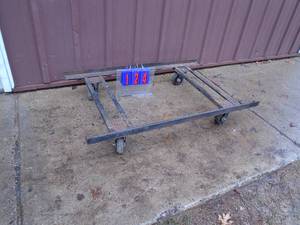Metal dolly frame with castrers. 28 x 45. 316 angle iron. As shown.