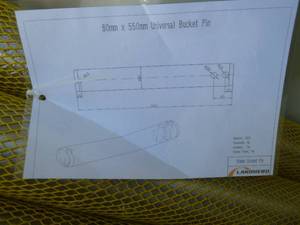 Land Herd Excavator Bucket Pins 80 x 550mm