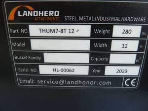 Landherd Mini Excavator Thumb 7 - 8T 12