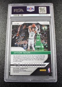lot 58 image: 2018-19 Prizm Silver Jayson Tatum 2nd Year #118 PSA 9