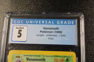 lot 59 image: Pokemon Jungle Unlimited Venomoth #1364 CGC 5