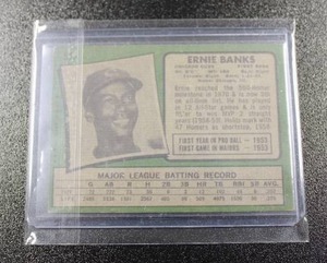 lot 68 image: 1971 Topps Ernie Banks #525 Mid GradeNo Creases