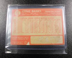 lot 69 image: 1964 Topps Ernie Banks #55 Low Grade