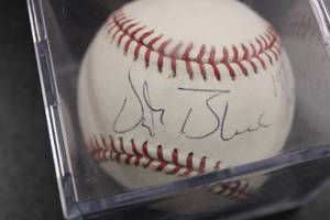 lot 119 image: Vida Blue Single Signed Sweet Spot Autograph w 1971 MVP Inscription
