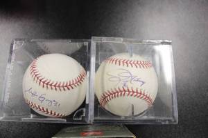 lot 120 image: Minnesota Twins Single Signed Autograph Baseball Lot  Matt Garza - Joe Nathan - Bobby Korecky
