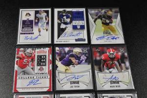 lot 136 image: Football Card Autograph Lot  9 Different Autograph Cards