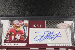 lot 154 image: 2022 Certified Piece of the Game Terry McLaurin Patch Autograph 210  Only 10 Exist