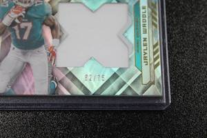 lot 161 image: 2021 XR Rookie XL Materials Jaylen Waddle Jersey Relic #RXL-JWA 6275  Only 75 Exist
