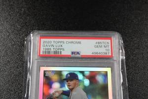 lot 170 image: 2020 Topps Chrome 1985 Topps Gavin Lux #85TC5 Rookie Card PSA 10
