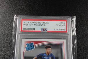 lot 172 image: 2018 Donruss Weston McKennie #199 Rookie Card PSA 10