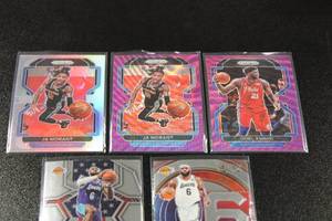 lot 177 image: LeBron JamesJoel EmbiidJa Morant Basketball Card Lot  6 Cards