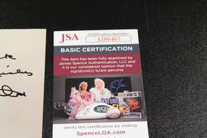 lot 179 image: Johnny Unitas Postcard Autograph JSA COA #AI80465