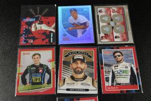 lot 187 image: Baseball & Racing Card Serial Numbered Lot  7 Serial Numbered Cards
