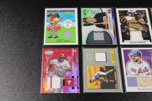lot 200 image: Mixed Years Baseball Card Jersey Relic Lot  8 Relic Cards