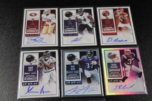 lot 205 image: 2015 Panini Contenders Rookie Autograph Lot  7 Autograph Cards