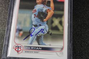 lot 235 image: 2022 Topps Joe Ryan #390 Rookie Card In Person Autograph