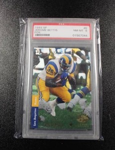 lot 242 image: 1993 SP Foil Jerome Bettis #6 Rookie Card PSA 8