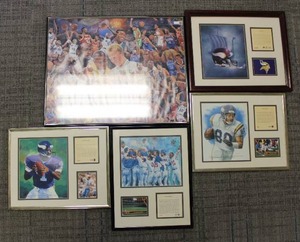 lot 262 image: Mixed Sports Framed Photo Resale Lot  5 Framed Photos