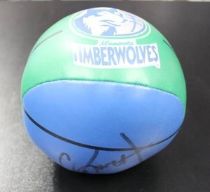 lot 264 image: Minnesota Timberwolves Foam Basketball Kevin Garnett Autograph  No COA