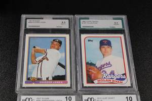 lot 274 image: Baseball & Football Graded Card Lot  4 Graded Cards