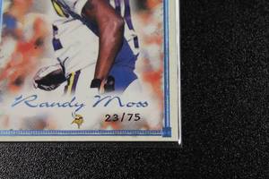 lot 277 image: 2001 Private Stock Blue Randy Moss #54 2375  Only 75 Exist