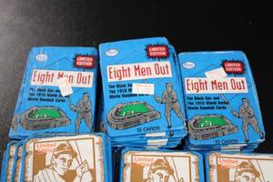 lot 283 image: 1988 Pacific Eight Men Out & 1989 Pacific Baseball Legends Unopened Pack Lot  40 Packs