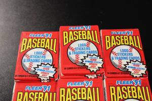 lot 289 image: 1991 Fleer Baseball Unopened Pack Lot  48 Packs