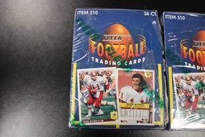 lot 301 image: 1994 Fleer Football Factory Sealed Hobby Box Lot  2 Boxes