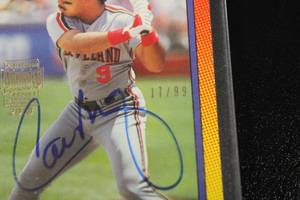lot 392 image: Topps Archives Signature Series 1990 Topps Traded Carlos Baerga Autograph #6T 1799  Only 99 Exist