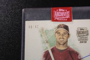 lot 393 image: 2019 Topps Archives Signature Series 2006 Allen & Ginter Brad Ausmus Autograph #163 4042  Only 42 Exist