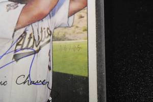 lot 394 image: 2019 Topps Archives Signature Series 2007 Bowman Heritage Eric Chavez Autograph #74 625  Only 25 Exist