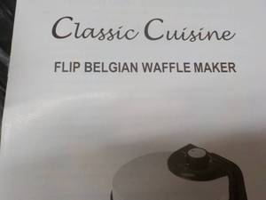 Classic Cuisine Flip Belgian Waffle Maker