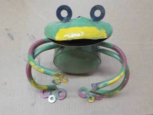 Metal Frog Garden Dcor