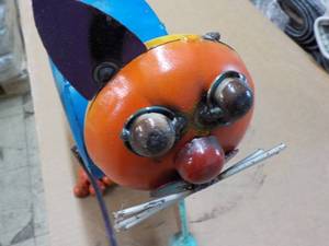 One Eared Cat Metal Garden Dcor.