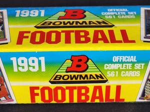lot 438 image: 1991 Bowman Football Card Set