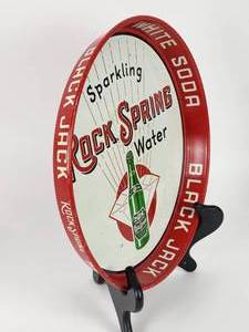 lot 326 image: Rock Spring Metal Bar Tray with a Pabst Beer Pitch and Glass