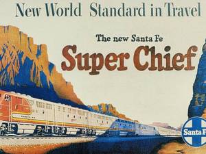 lot 303 image: Super Chief Metal Train Sign