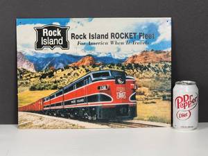 lot 305 image: Rock Island Metal Train Sign