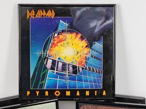lot 152 image: (3) Original Vintage Framed Albums Covers with Vinyl Records