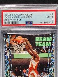 lot 190 image: PSA Graded 1992 Topps Stadium Club Dominique Wilkins Beam Team Card #2