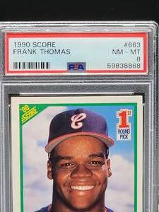 lot 87 image: PSA Graded Chicago White Sox HOFer The Big Hurt Frank Thomas Rookie Card #663
