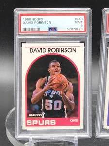lot 333 image: (2) 1989 PSA Graded Hoops Basketball HOF Player Cards