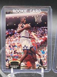 lot 255 image: (2) 1992 NBA Basketball Player Shaquille ONeal Rookie Cards
